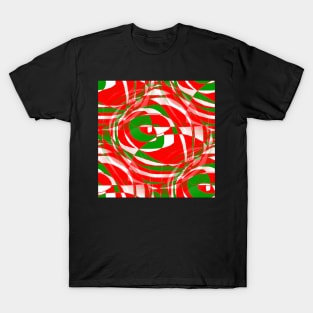 Red, green and white T-Shirt